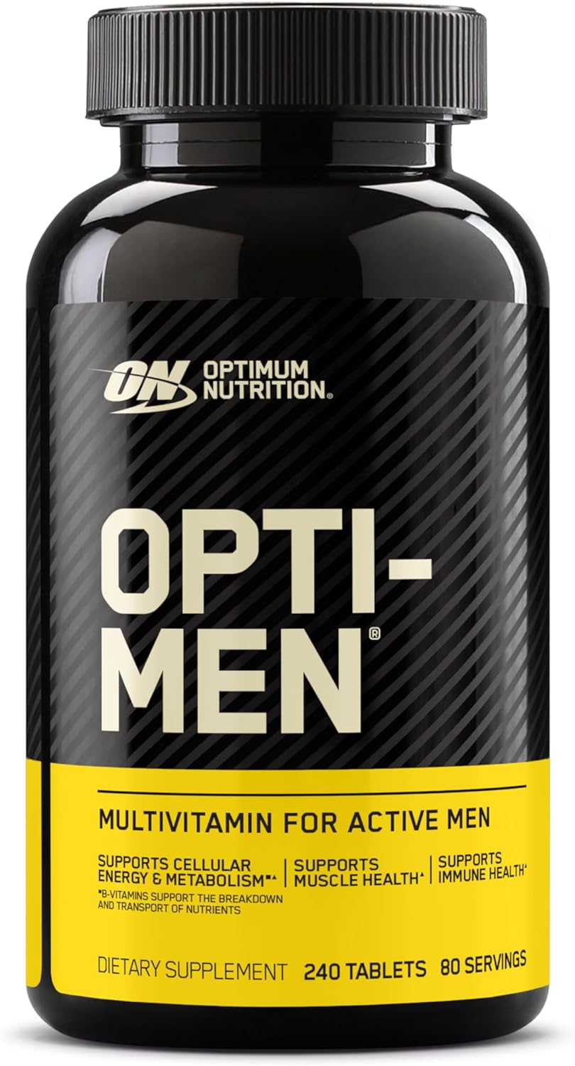 Optimum Nutrition Opti-Men Daily Multivitamin for Men, Immune Support Supplement with Amino Acids, 80 Day Supply, 240 Count,