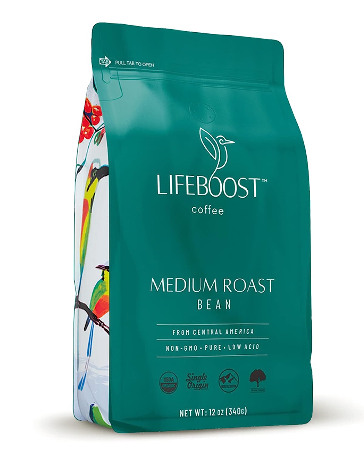 Lifeboost Coffee. Organic Coffee Beans Medium Roast USDA Certified Organic, and 3rd Party Tested for mycotoxins, heavy metals, pesticides, and 400 other toxins